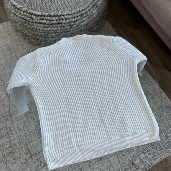 Aritzia Babaton Roger White Knit Wool Relaxed Warm Cozy Coastal Sweater Size M - Picture 12 of 16